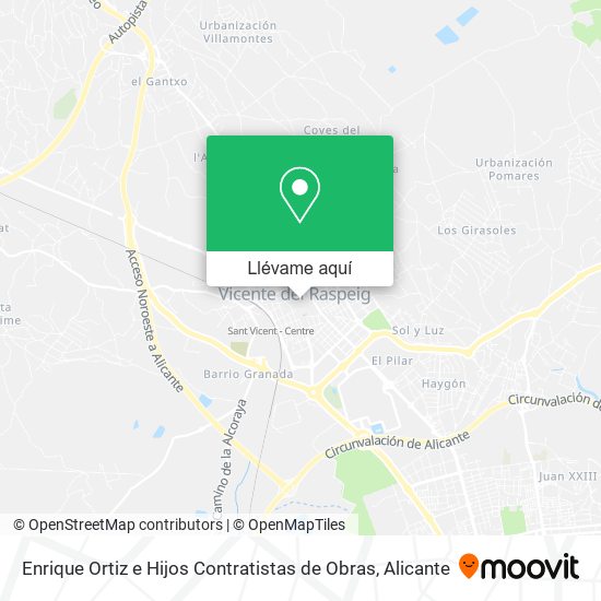 Mapa Enrique Ortiz e Hijos Contratistas de Obras
