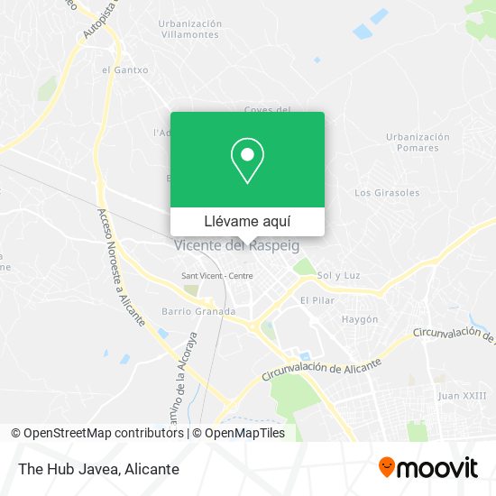 Mapa The Hub Javea