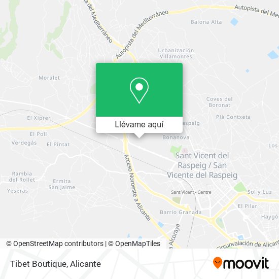 Mapa Tibet Boutique