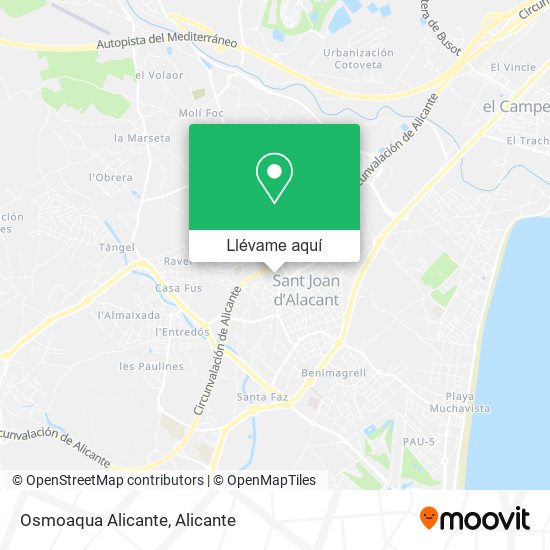 Mapa Osmoaqua Alicante