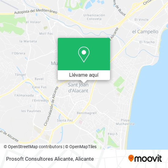 Mapa Prosoft Consultores Alicante