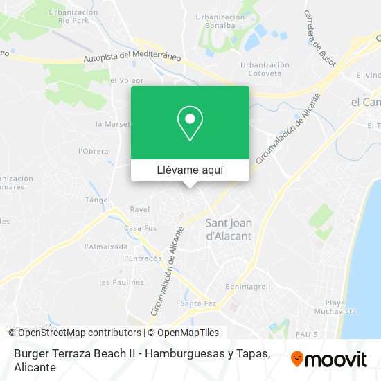 Mapa Burger Terraza Beach II - Hamburguesas y Tapas
