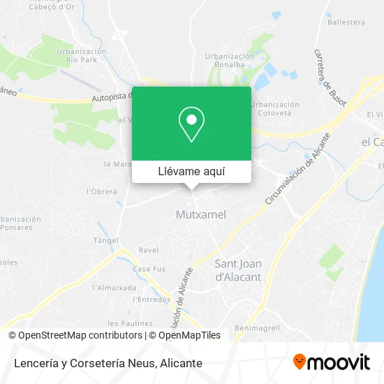 Mapa Lencería y Corsetería Neus