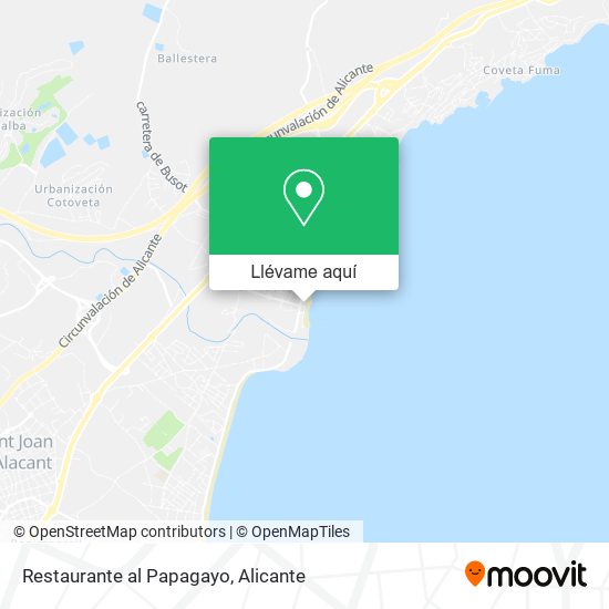 Mapa Restaurante al Papagayo