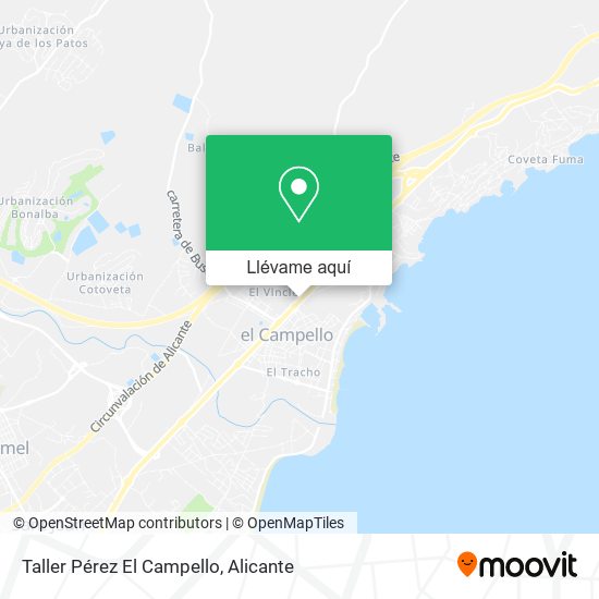 Mapa Taller Pérez El Campello