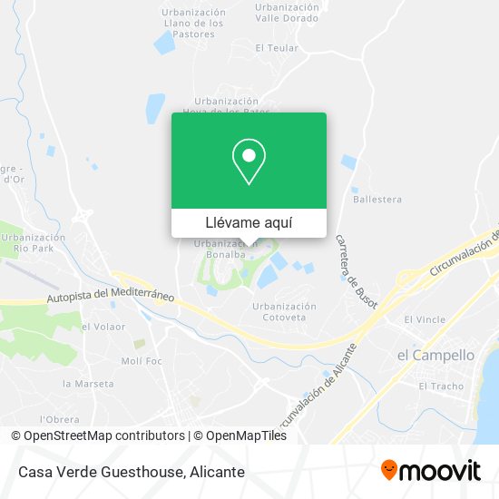 Mapa Casa Verde Guesthouse