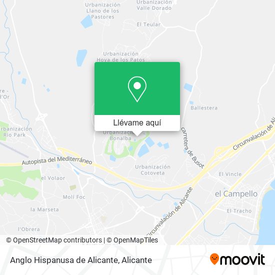 Mapa Anglo Hispanusa de Alicante