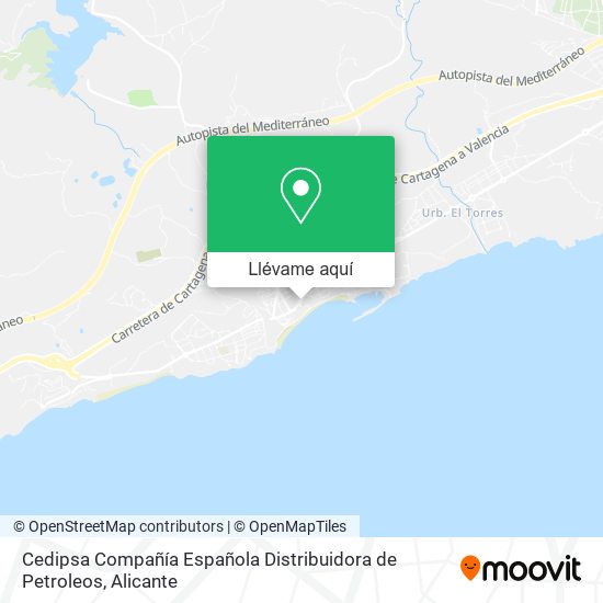 Mapa Cedipsa Compañía Española Distribuidora de Petroleos