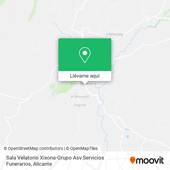 Mapa Sala Velatorio Xixona-Grupo Asv Servicios Funerarios