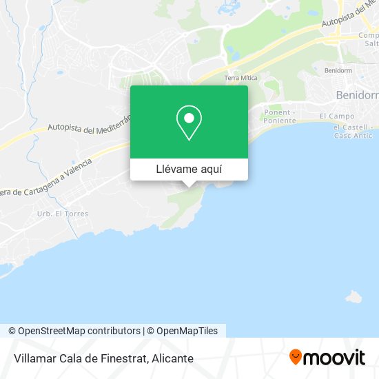 Mapa Villamar Cala de Finestrat
