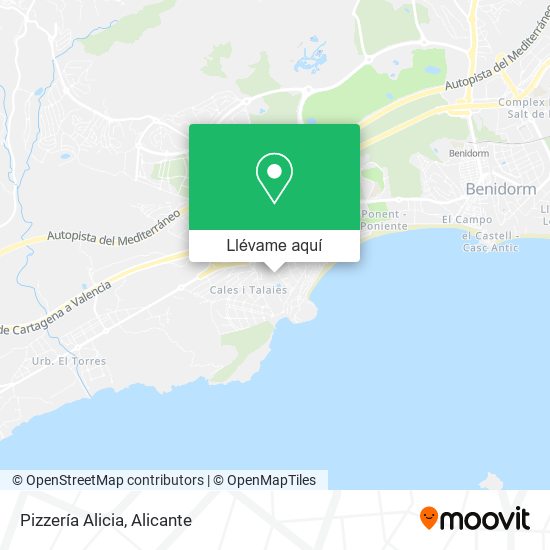 Mapa Pizzería Alicia