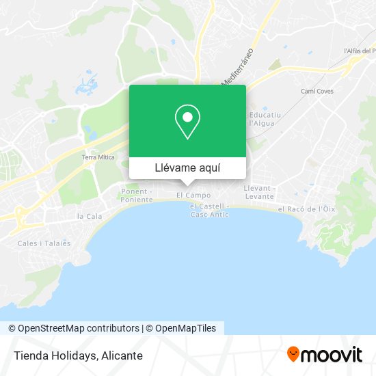 Mapa Tienda Holidays