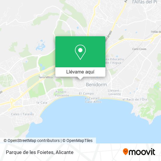 Mapa Parque de les Foietes