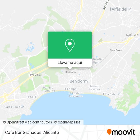 Mapa Café Bar Granados