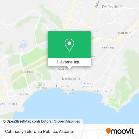 Mapa Cabinas y Telefonía Publica