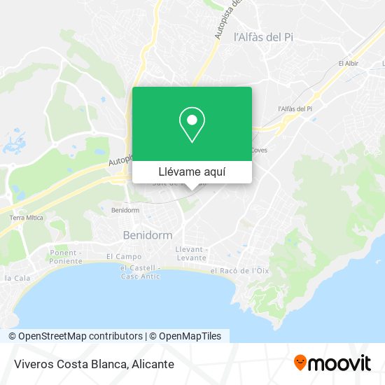 Mapa Viveros Costa Blanca