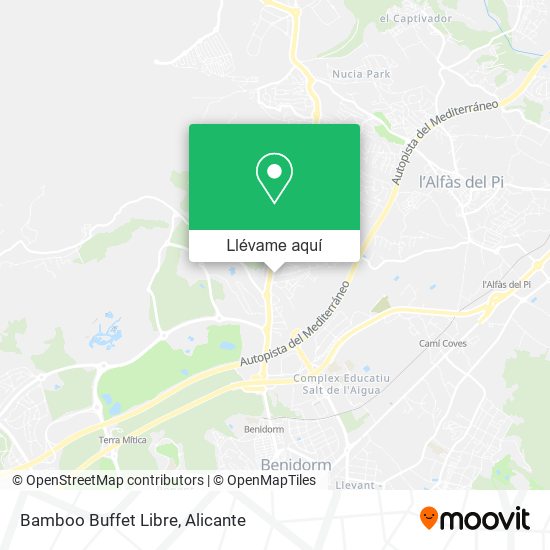 Mapa Bamboo Buffet Libre