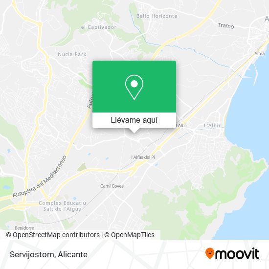 Mapa Servijostom