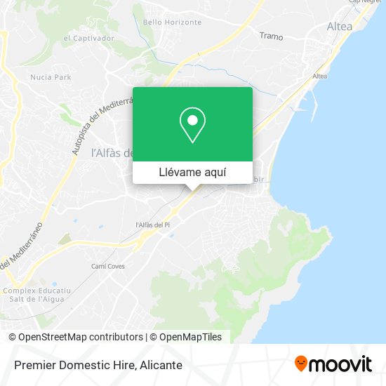 Mapa Premier Domestic Hire