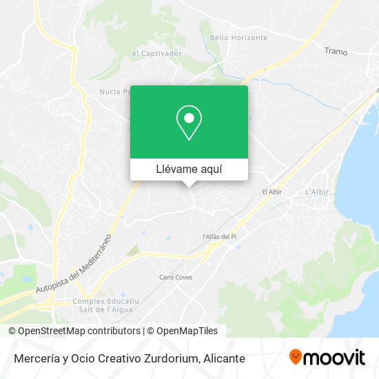 Mapa Mercería y Ocio Creativo Zurdorium
