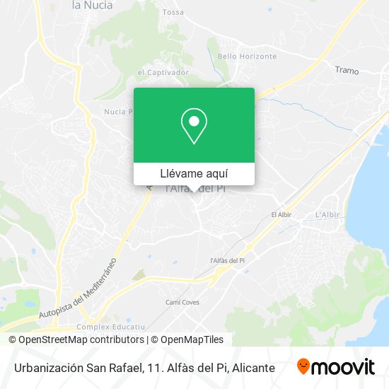 Mapa Urbanización San Rafael, 11. Alfàs del Pi