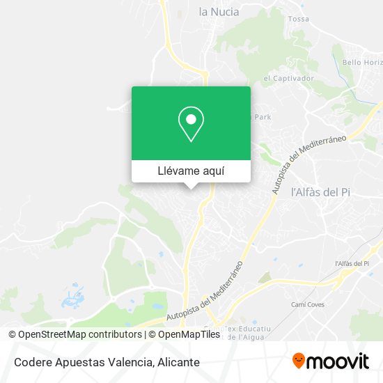 Mapa Codere Apuestas Valencia