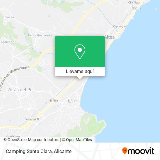 Mapa Camping Santa Clara