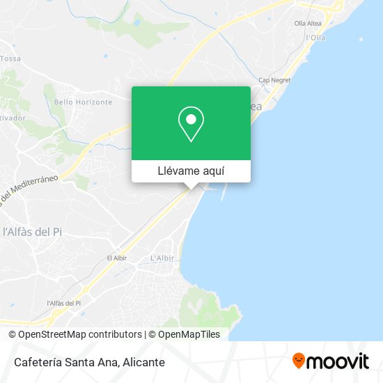 Mapa Cafetería Santa Ana