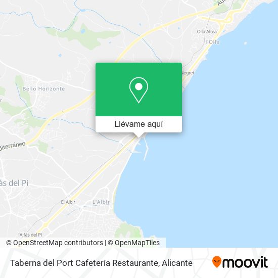 Mapa Taberna del Port Cafetería Restaurante