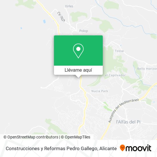 Mapa Construcciones y Reformas Pedro Gallego