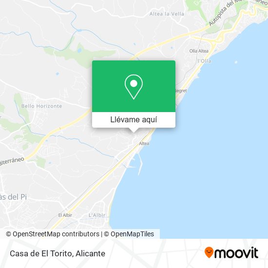 Mapa Casa de El Torito