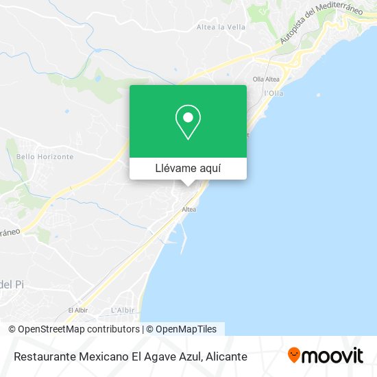 Mapa Restaurante Mexicano El Agave Azul