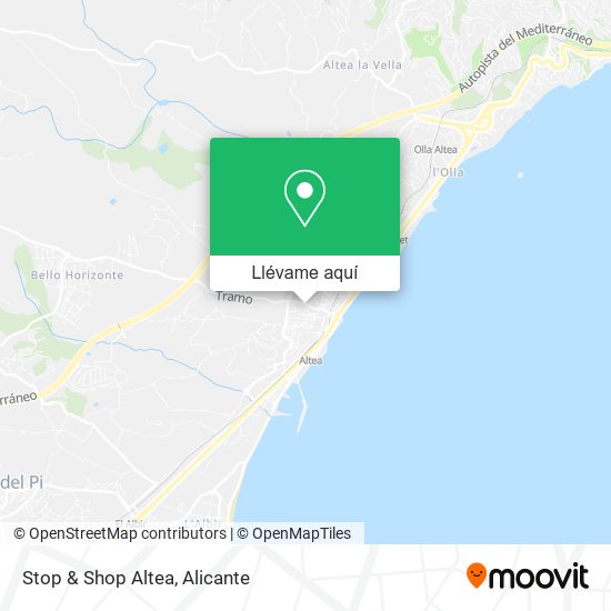 Mapa Stop & Shop Altea