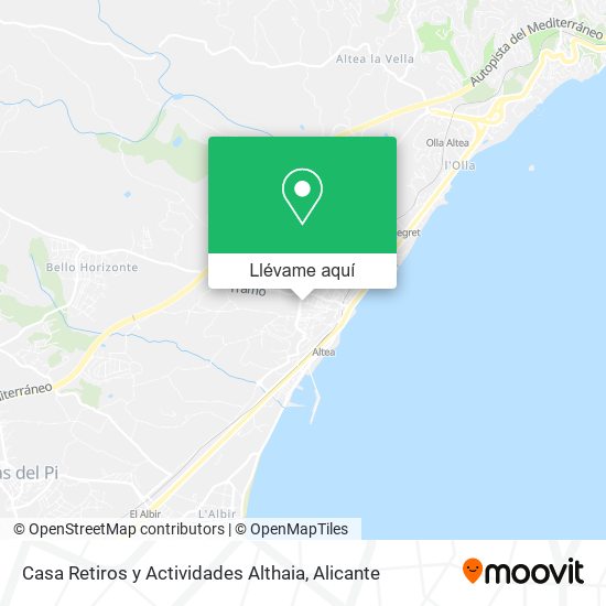 Mapa Casa Retiros y Actividades Althaia
