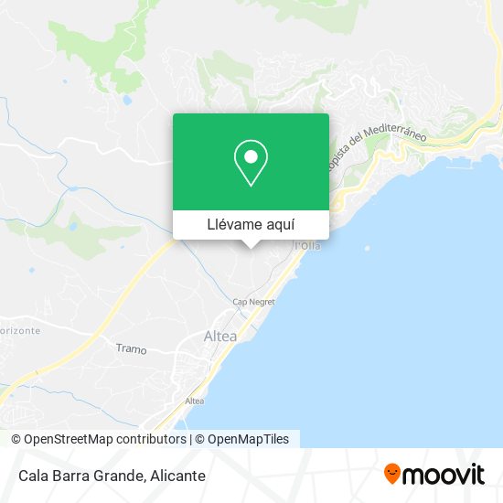 Mapa Cala Barra Grande