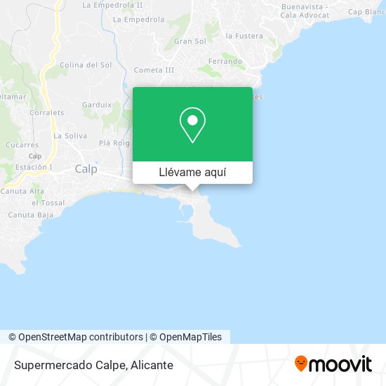 Mapa Supermercado Calpe