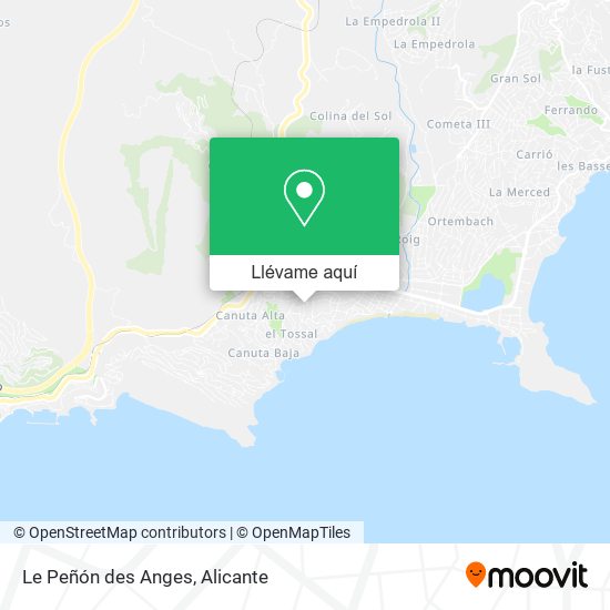Mapa Le Peñón des Anges