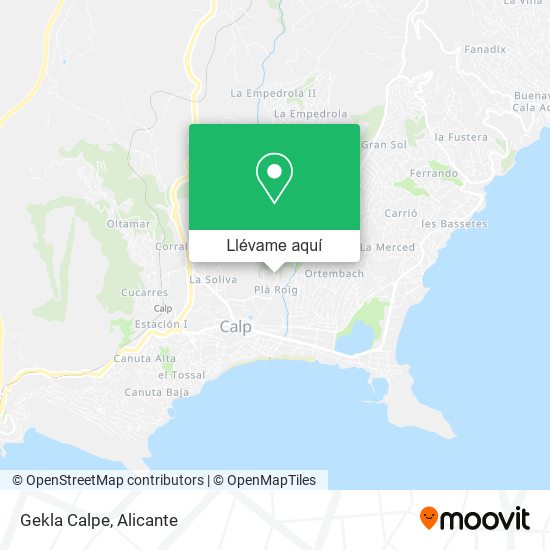 Mapa Gekla Calpe