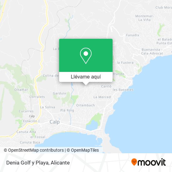 Mapa Denia Golf y Playa