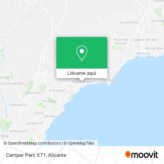 Mapa Camper Parc X71