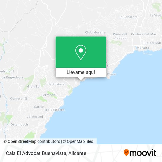 Mapa Cala El Advocat Buenavista