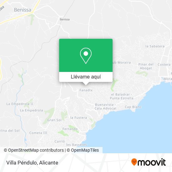 Mapa Villa Péndulo