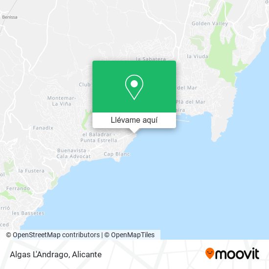 Mapa Algas L'Andrago