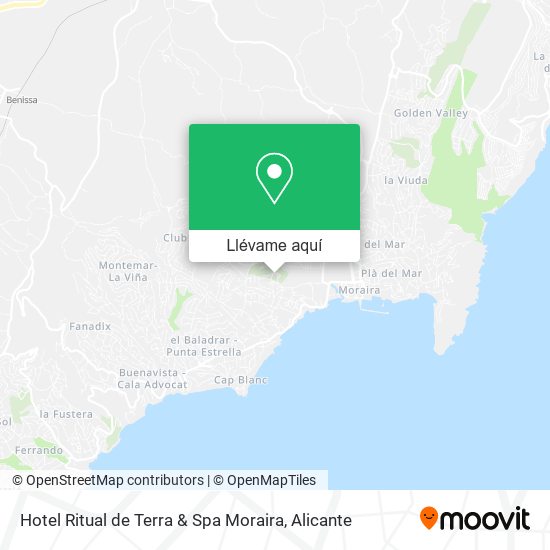 Mapa Hotel Ritual de Terra & Spa Moraira