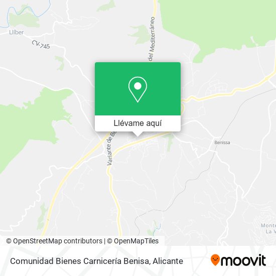Mapa Comunidad Bienes Carnicería Benisa