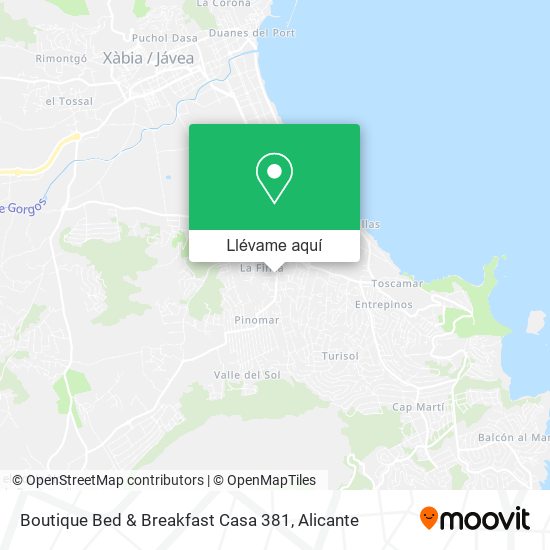 Mapa Boutique Bed & Breakfast Casa 381