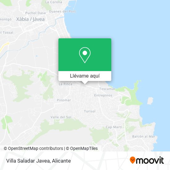 Mapa Villa Saladar Javea