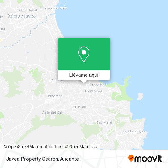 Mapa Javea Property Search