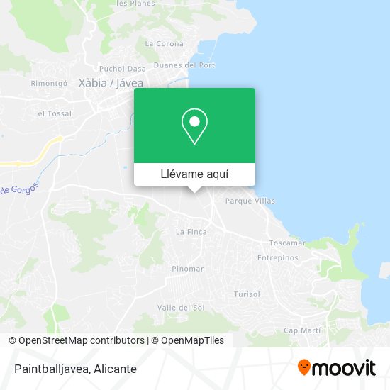Mapa Paintballjavea
