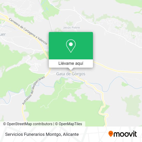 Mapa Servicios Funerarios Montgo